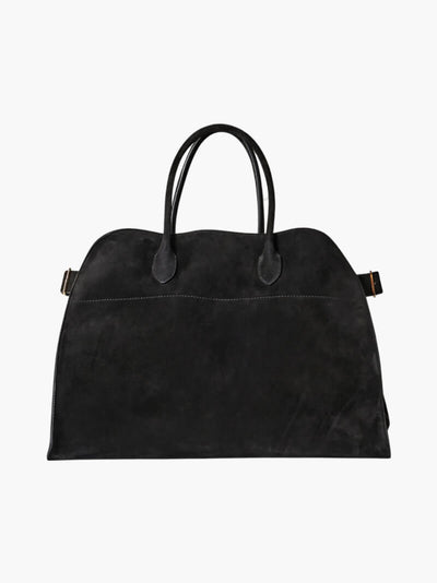 Große Damen Shopper Tasche – Strukturierte Schultertasche Wildleder/Leder