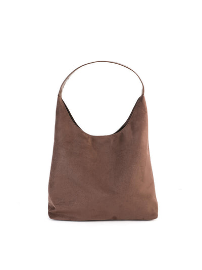 Elegante vegane Wildleder-Tasche – Geräumige Schulterhandtasche