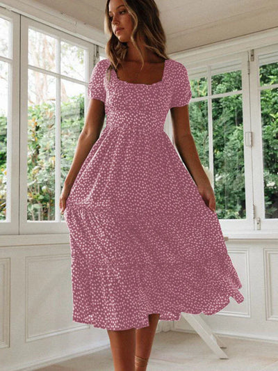 Clara - marineblaues sommerkleid mit rüschen