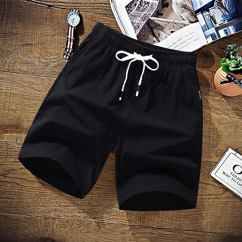 Sommer-Short - Herren-Shorts mit elastischer Taille und Kordelzug für den Strand