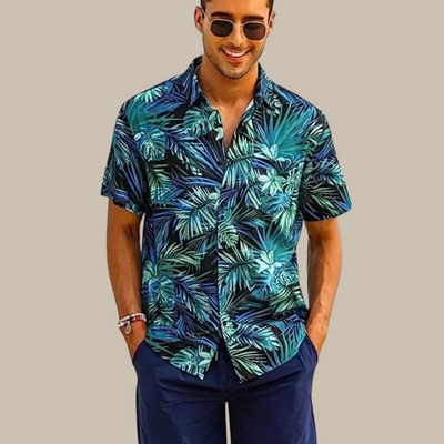 Sommerhemd - Kurzarm - Button-Up - Hawaiihemd - Herrenhemden