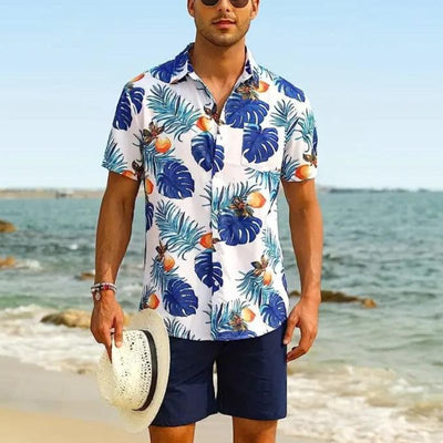 Sommerhemd - Kurzarm - Button-Up - Hawaiihemd - Herrenhemden