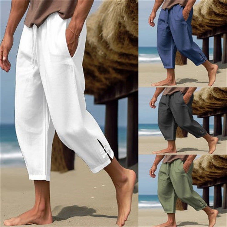 Sommerhose | Lockere Passform | Kordelzug | Haremshose | Herrenhose