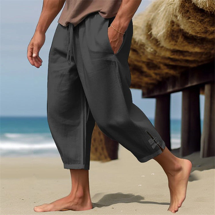 Sommerhose | Lockere Passform | Kordelzug | Haremshose | Herrenhose