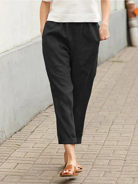 HAILEY - Unifarbene gerade Hose