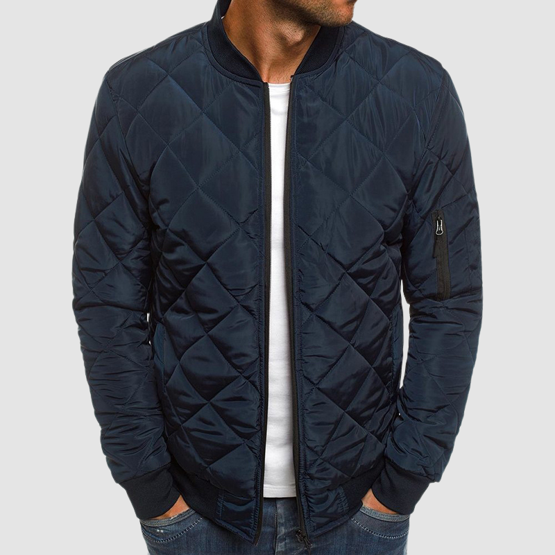 Steppjacke – lässige Winterjacke für Herren mit Reißverschluss und Taschen