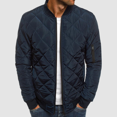 Steppjacke – lässige Winterjacke für Herren mit Reißverschluss und Taschen