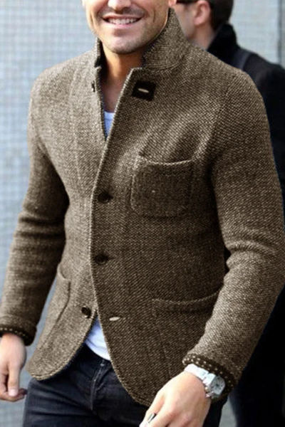 Strickjacke | Jacke | Schlanke Passform | Tweed-Blazer | Herrenjacken