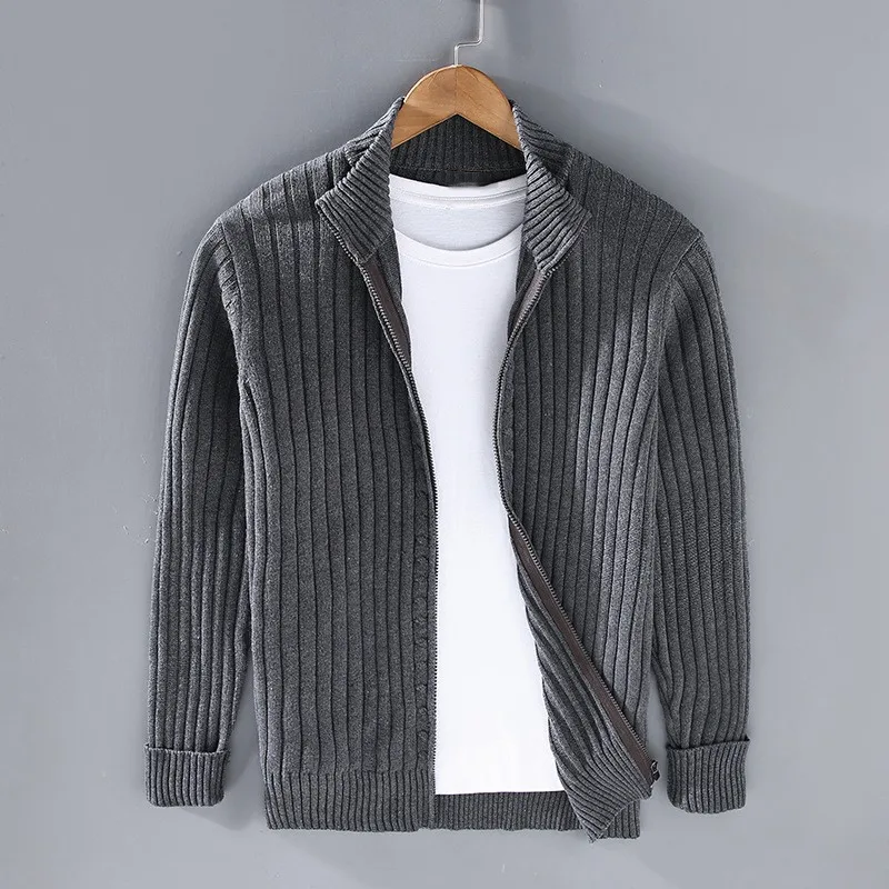 Strickjacke – Lässige Strickjacke mit Reißverschluss für Herren