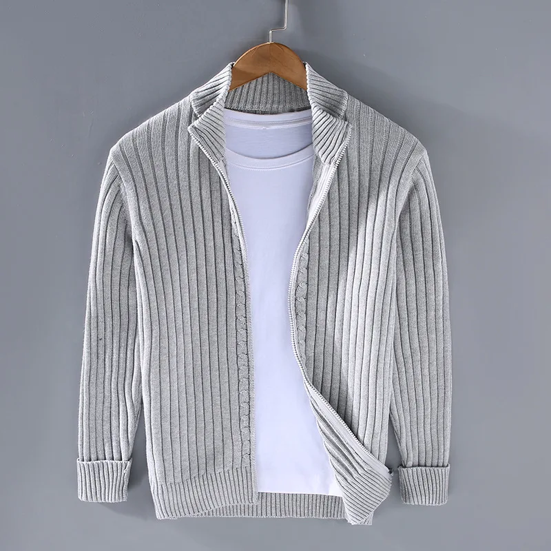 Strickjacke – Lässige Strickjacke mit Reißverschluss für Herren