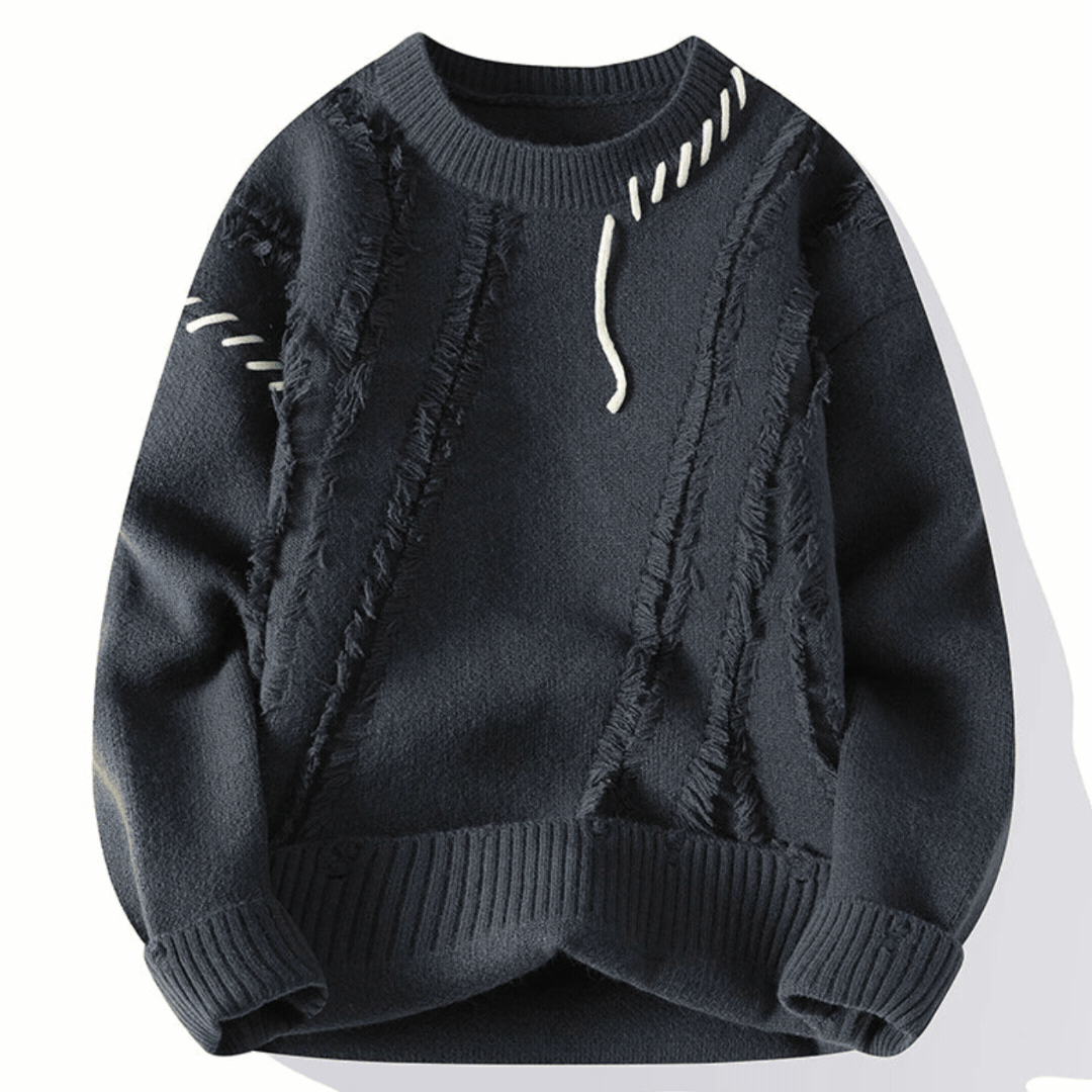 Strickpullover | Winter | Rundhalsausschnitt | Grobstrickpullover | Herren-Strickwaren