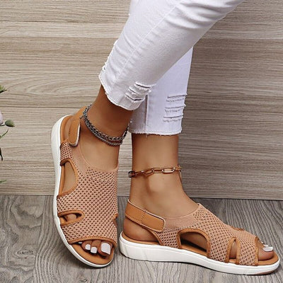 Damen Sommer Sandalen mit Fersenriemen und offenem Zehenbereich