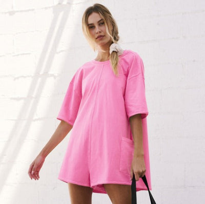 Crystal | Übergroße Sommer Shorts Anzug mit T-Shirt Stil