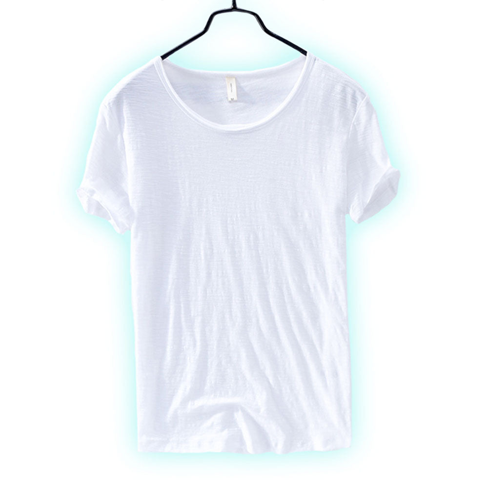 T-Shirt – leicht – mit kurzen Ärmeln – Rundhalsausschnitt – Herrenbekleidung