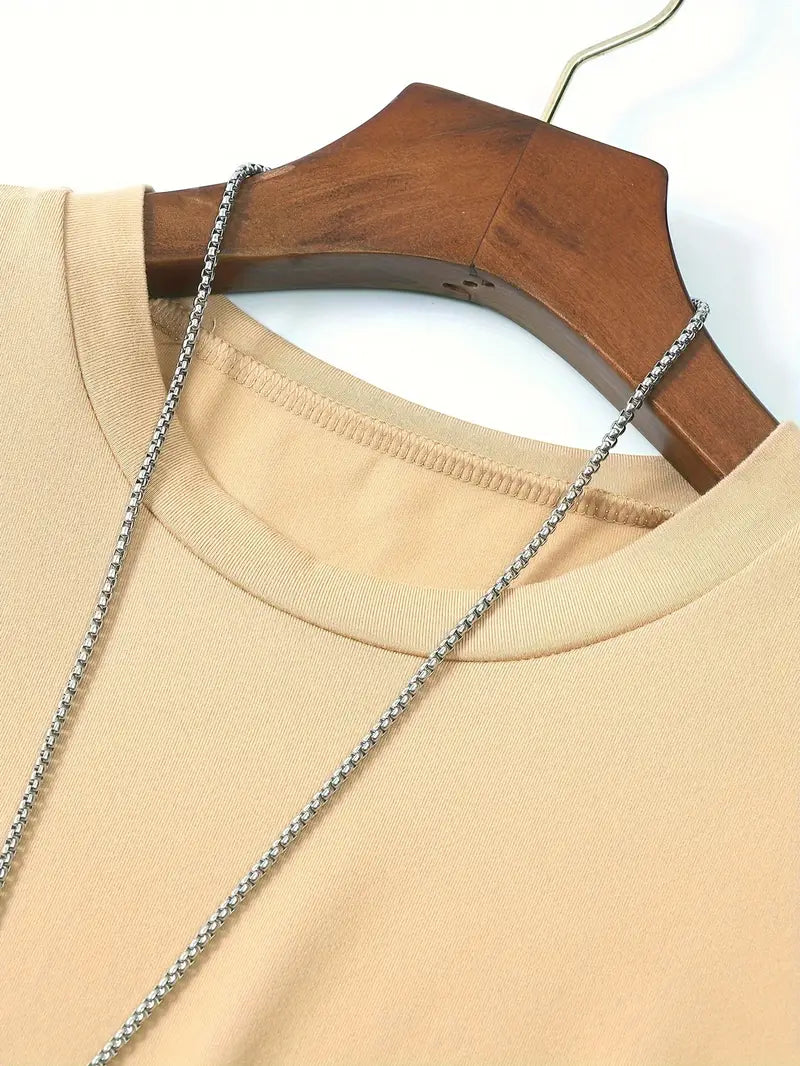 T-Shirt – schlicht – Rundhalsausschnitt – Basic-T-Shirt – Herrenbekleidung