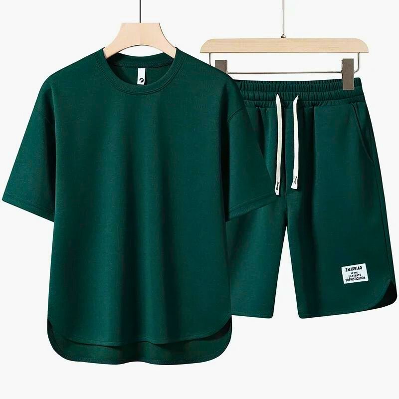 T-Shirt und Shorts Set - Lässig - Sweat-Shorts - Zweiteiler - Herrenbekleidung