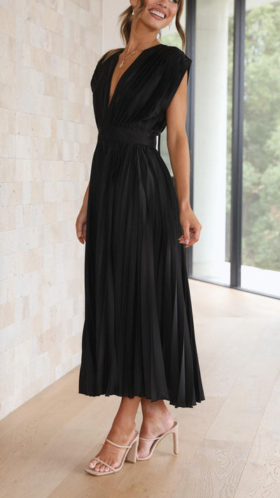 Maria | Elegantes & Raffiniertes Plisseekleid