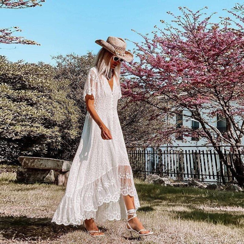 Boho Spitzenkleid für Damen