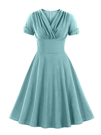 Eva - schwarzes v-ausschnitt wickelkleid