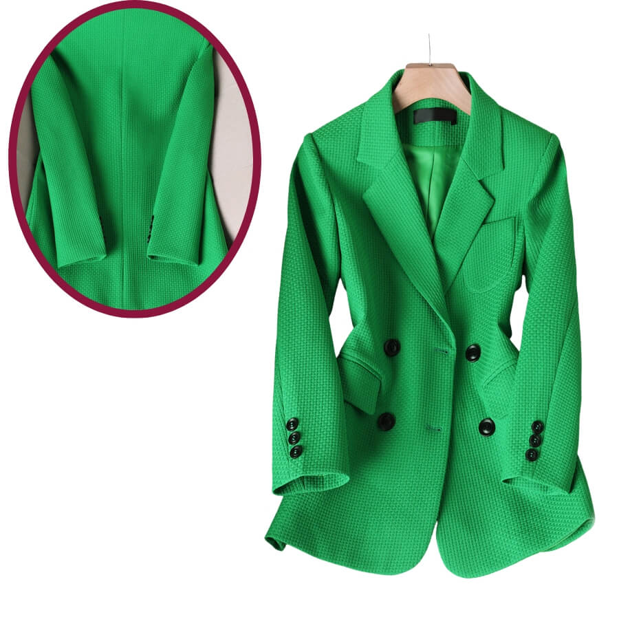 Damen Blazer mit Doppelreiher und langen Ärmeln