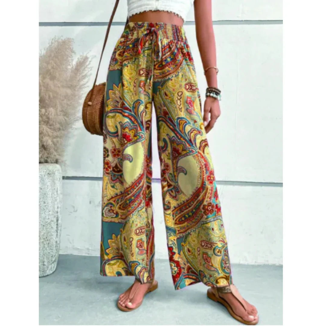 Damenhose Im Boho Stil | Weites Bein