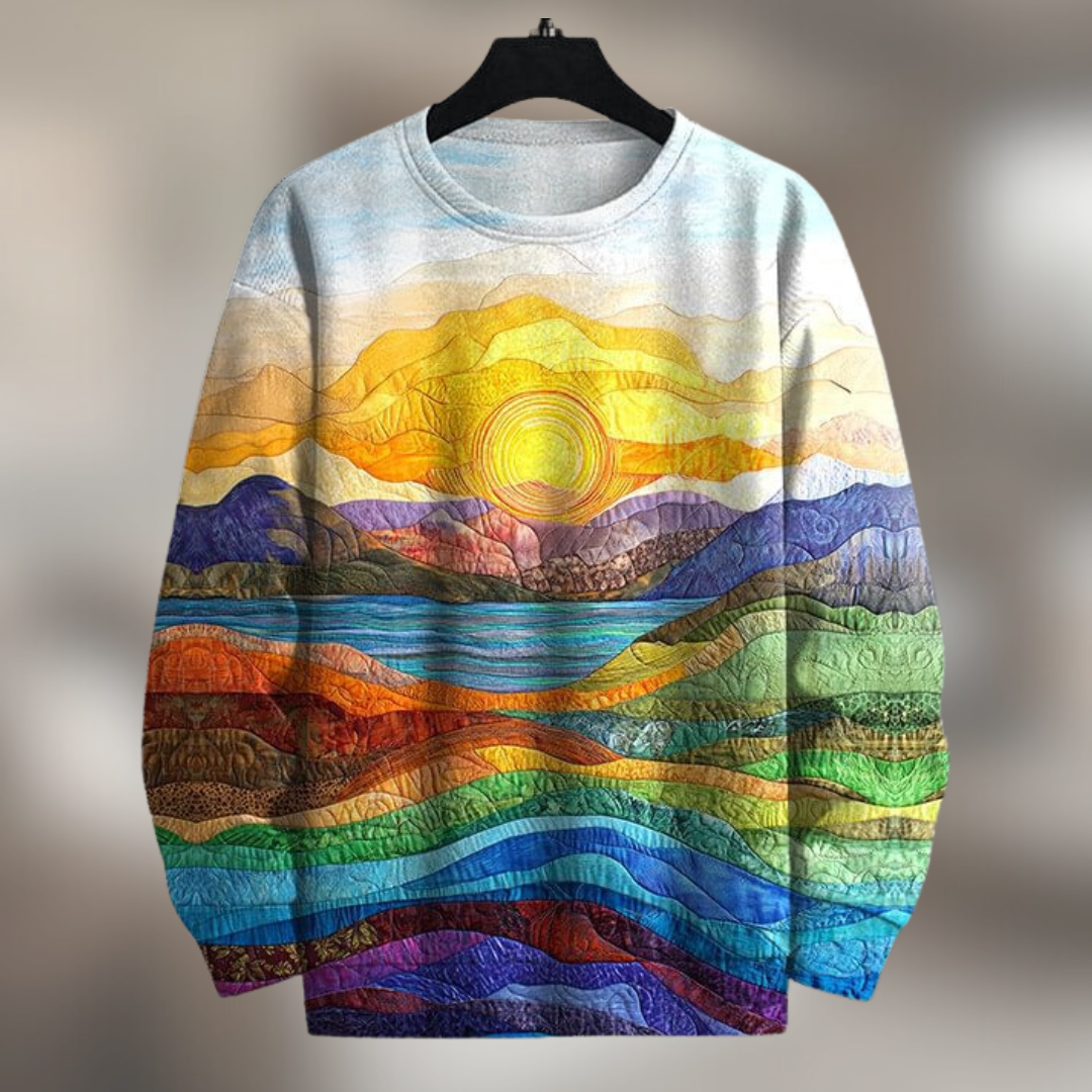 Perrine™ | Bedruckter Sunrise Kapuzenpullover