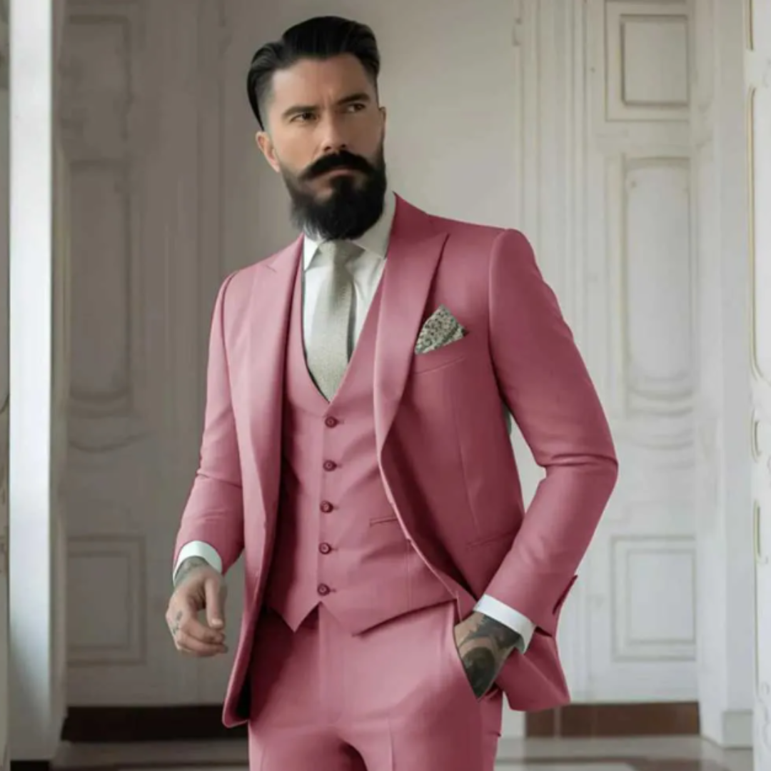 Klassischer Hochzeitsgastanzug für Herren | Einreihig