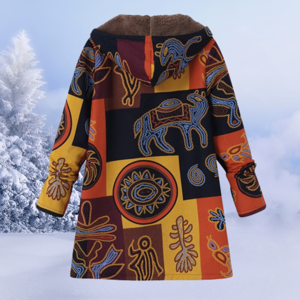 Fleecejacke mit kapuziner