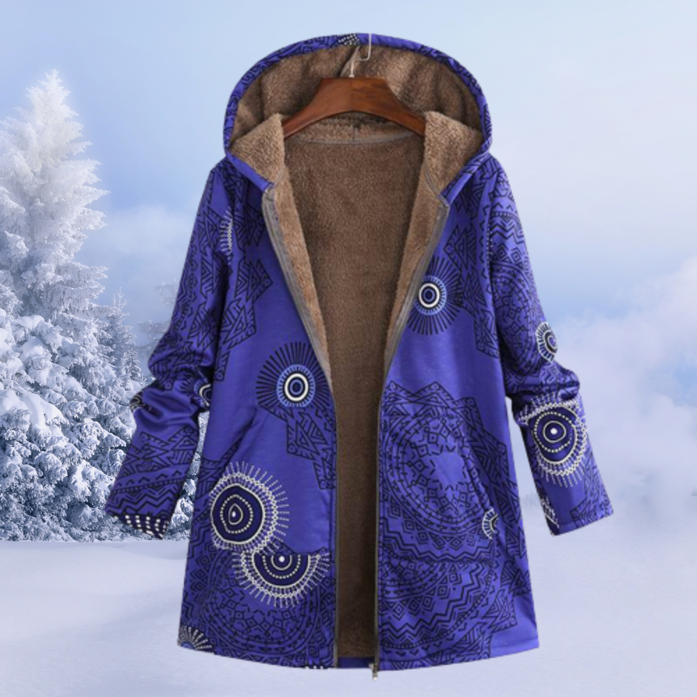 Fleecejacke mit kapuziner