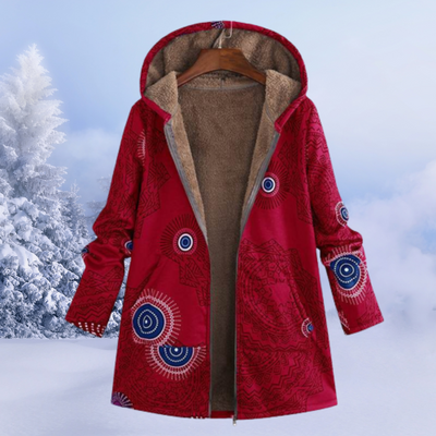 Fleecejacke mit kapuziner