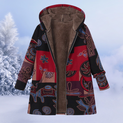 Fleecejacke mit kapuziner