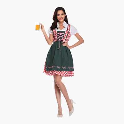 Spitzenbesetztes Dirndl kleid für Damen - Oktoberfest 2025