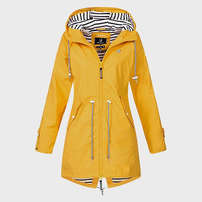 Damen Kapuze Regenjacke | Lange