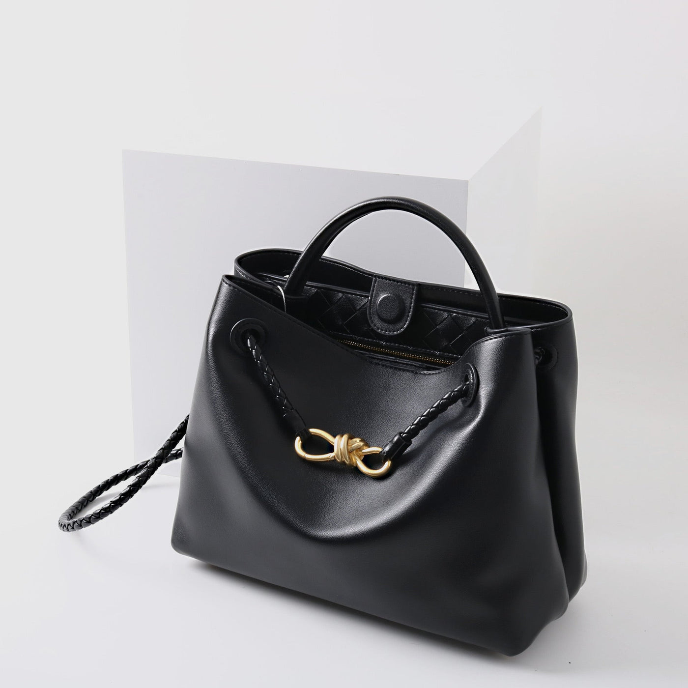 Luxuriöse vegane Leder Tote Bag – Große Handtasche mit Magnetverschluss