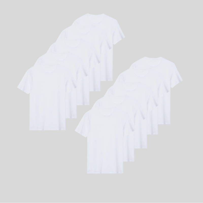 WHITE 10er-Pack - PREMIUM-FIT-SHIRTS®