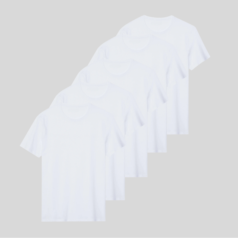 WHITE 5er-Pack - PREMIUM-FIT-SHIRTS®