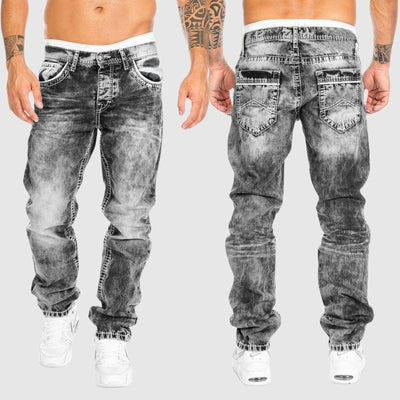 Weit geschnittene Jeans – verwaschen – tief sitzend – Baggy-Jeans – Herrenjeans