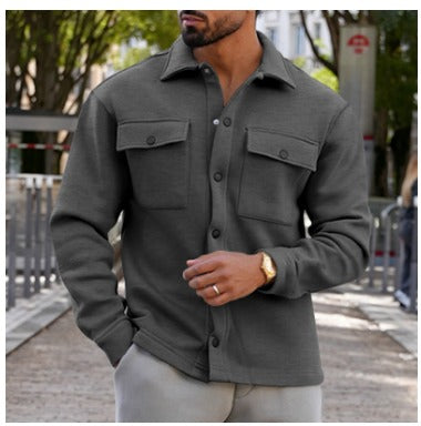 Jacke mit knopfverschluss für männer