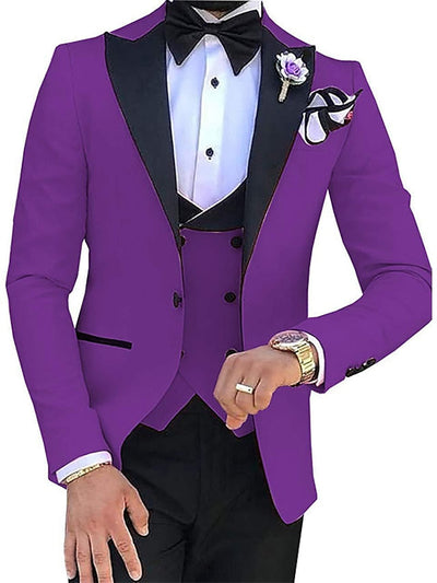 3 Teiliger Slim Fit Anzug Für Herren | Formell