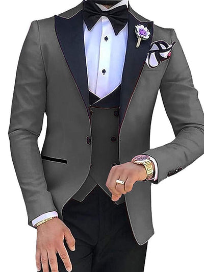 3 Teiliger Slim Fit Anzug Für Herren | Formell