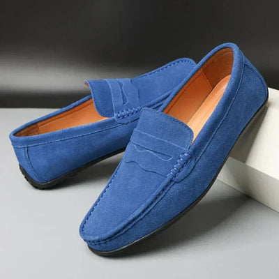 Wildleder-Slipper | Slip-On | Rutschfest | Mokassins | Herren-Slipper
