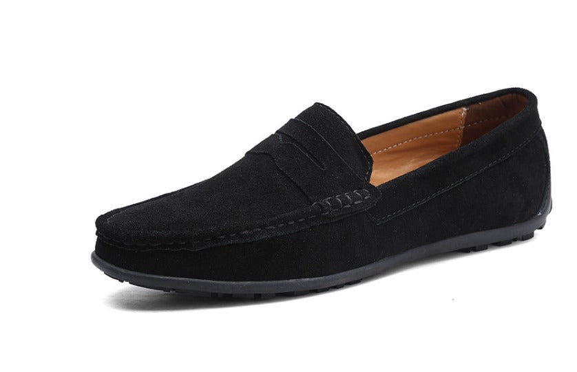 Wildleder-Slipper | Slip-On | Rutschfest | Mokassins | Herren-Slipper