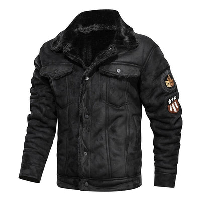 Wildlederjacke | Fleece gefüttert | Sherpa gefüttert | Biker Winterjacke | Herren Winterjacke