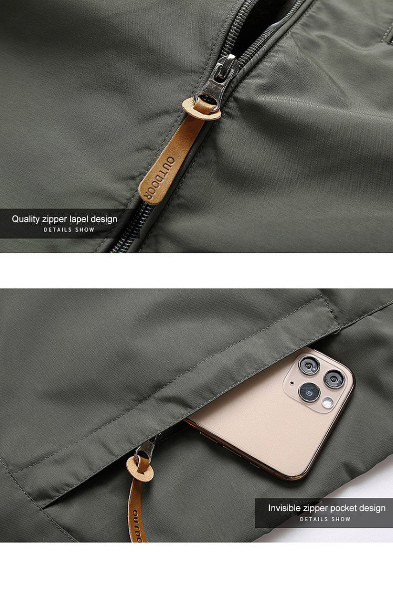 Windbreaker-Jacke – winddichte Outdoor-Softshelljacke mit Kapuze für Herren