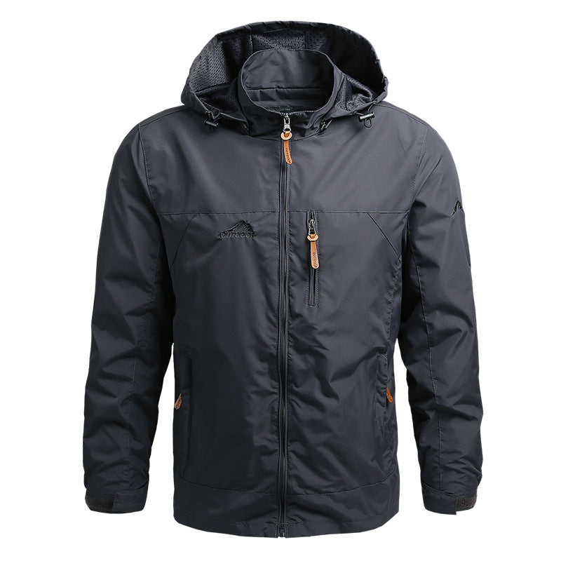 Windbreaker-Jacke – winddichte Outdoor-Softshelljacke mit Kapuze für Herren