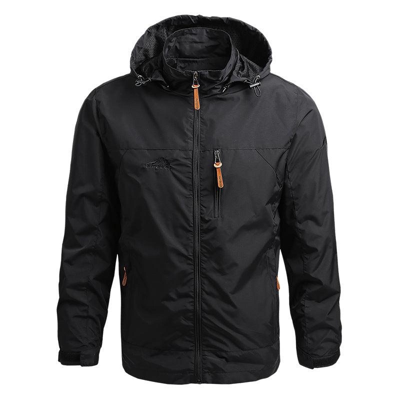 Windbreaker-Jacke – winddichte Outdoor-Softshelljacke mit Kapuze für Herren