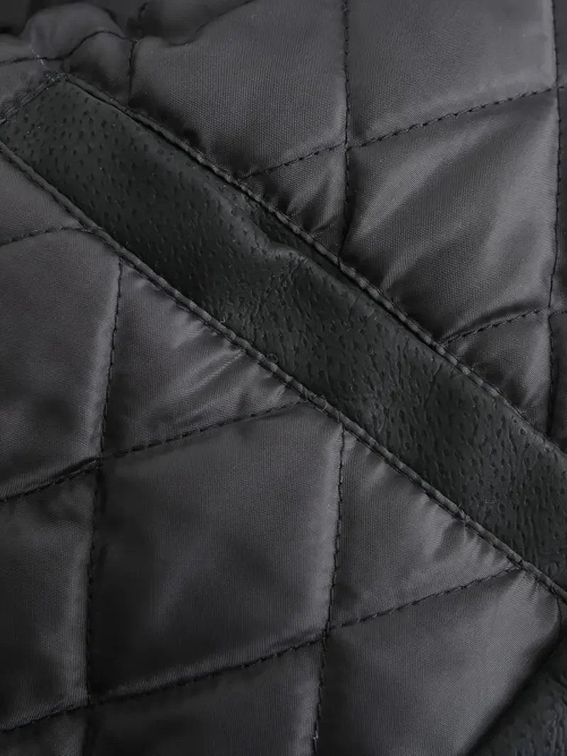 Winter-Lederjacke | Kunstleder | Kapuzenjacke | Steppfutterjacke | Herrenjacken