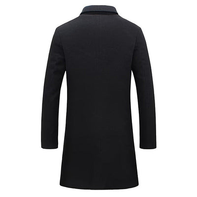 Woll-Trenchcoat – Einreihiger Winter-Trenchcoat für Herren