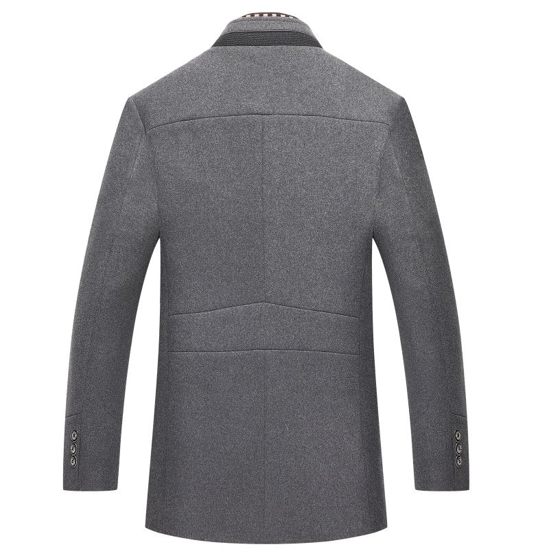Wolljacke - Herren Sanding Collar Einreihige Winterjacke