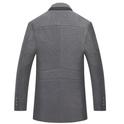 Wolljacke - Herren Sanding Collar Einreihige Winterjacke